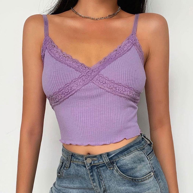 Bella Purple Lace Trimmed Top – MELLOW PICKS