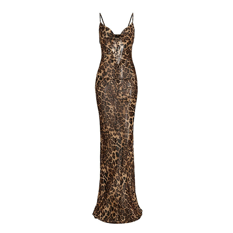 Blanche Cowl Neck Leopard Dress – MELLOW PICKS