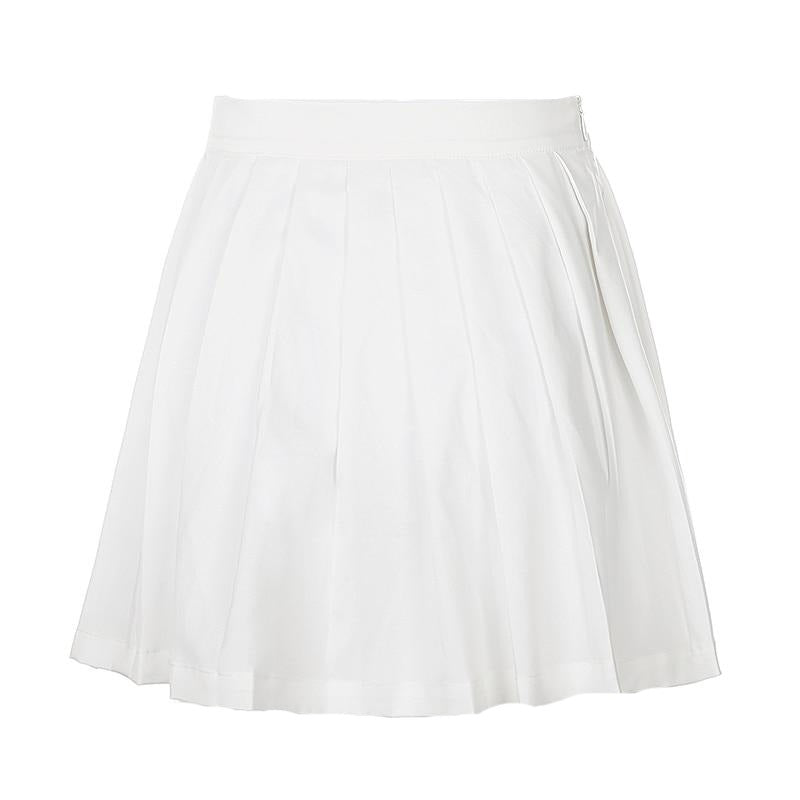 White M Embro Tennis Skirt – MELLOW PICKS